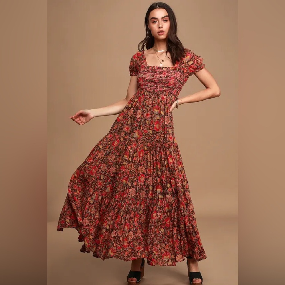 Free People smocked maxi dress